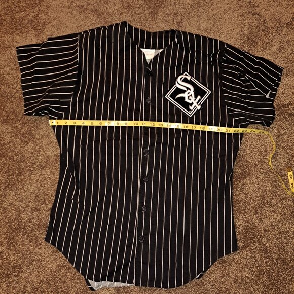 Vintage 80's/90's Chalk Line Pinstripe Chicago White Sox L Starter Style Jersey - Picture 5 of 9